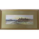 Early 20th century framed watercolour of a rural scene 58.5 cm x 30.5 cm (size including frame)