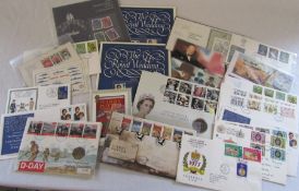 Selection of FDCs, coins and stamps inc D Day 50th anniversary, Harry Potter and Diamond Jubilee £