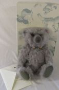 Steiff Bell boy teddy bear, grey, 40 cm, 2008, limited edition 854/2000, with growler, complete with
