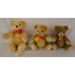 3 modern Steiff teddy bears, Classic Teddybar, Brummbar & Petsey