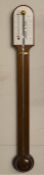 Rapport London mahogany reproduction stick barometer