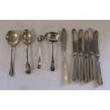 Various silver spoons inc Sheffield 1910, 1906, London 1844, 1807, weight 3.61 ozt, 5 silver handled