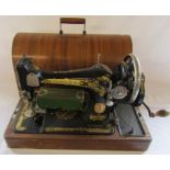 Cased Singer sewing machine c.1935