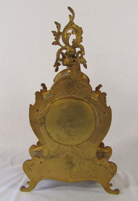French ormolu gilt mantel clock / garniture by AD Mougin with two 5 branch candelabra, clock - Image 2 of 29