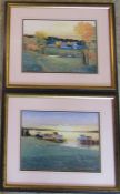 Pair of framed Max Hayslette prints 61 cm x 51 cm (size including frame)