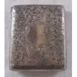 Ornate silver cigarette case Birmingham 1905 weight 2.55 ozt
