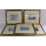 Set of 5 Tate Gallery limited edition gilt framed prints from The Turner Collection, 43cm x 37.5cm