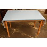Formica style 1960's drop leaf kitchen table 178cm by 76cm