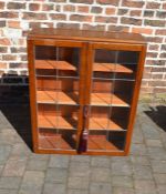 Small glass fronted display cabinet W 77cm Ht 95cm