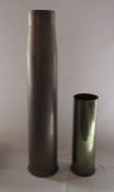 2 WWII shell cases - 1944 H 37 cm 1937 H 73 cm