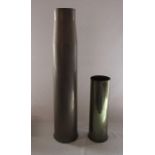 2 WWII shell cases - 1944 H 37 cm 1937 H 73 cm