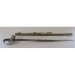 Officers dress sword and scabbard by Henry Wilkinson Pall Mall London, total length 98 cm, blade