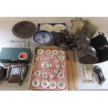 Various ceramics inc Royal Doulton and Royal Copenhagen, bowls and indoor boules, cameras - Zorki