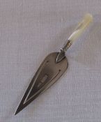 Silver trowel bookmark Sheffield 1923