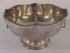 Silver plated punch bowl D 31 cm H 19.5 cm