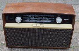 Vintage Bush VHF81 radio in a wooden case (untested)