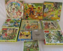 11 vintage jigsaws inc Disney, block puzzles etc