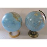 Cram Imperial Globe and a National Geographic Globe H 38 cm