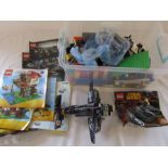 Box of assorted Lego and instructions (unchecked)