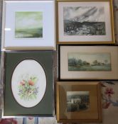 5 framed watercolours inc Sybil Watson, K R Cocking and A Watson