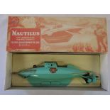 Boxed Nautilus clockwork submarine model based on the Walt Disney film '20,000 Leagues Under the