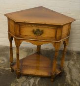 Bespoke oak reproduction corner table