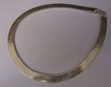 Continental silver necklace (tested as) weight 2.81 ozt L 43 cm