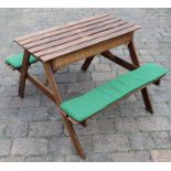 Child's picnic  / sand table with seat covers