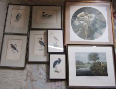 Selection of prints and engravings inc Fly Fishing for trout by R G Reeve painted by J Pollard