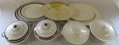Selection of Myott & Sons and Leighton Pottery meat plates and tureens etc