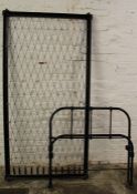 Vintage single cast iron bed frame