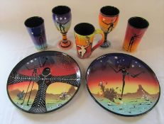 Selection of Mexican art pottery
