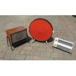 Mid century retro Sofono electric heater H 67.5 cm together with Remploy and Climatrix heaters (