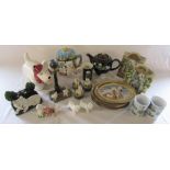 Various ceramics and glassware relating to Westie dogs inc Leonardo Collection teapot, Harrods