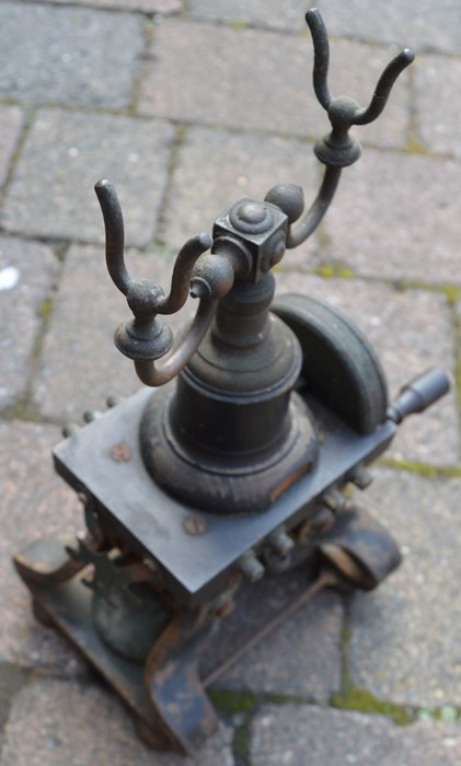 2 sets of stair rods, early 20th century telephone (incomplete), hearth tidy, cobbler's last, kettle - Image 3 of 3