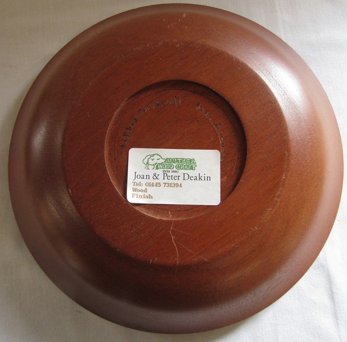 Aultbea woodcraft brazilian mahogany wooden bowl D 27 cm containing various wooden fruits - Image 4 of 5