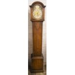 1940's chiming grandmother clock in an oak case