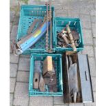 Hand tools parts including scythe blades & handles, hammer heads, axe heads & blade sharpeners