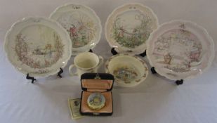 Set of 4 Royal Doulton 'Wind in the Willows' collectors plates by Christina Thwaites, Royal