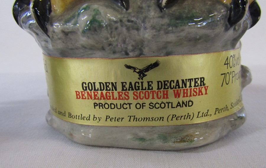 Large 75 cl Golden Eagle decanter containing Beneagles Scotch whisky (full), Kestrel decanter ( - Image 2 of 2