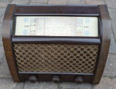 Vintage GEC BC5444 radio in a wood & Bakelite case (untested)