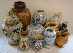 Various large jars, vases & jugs (2 boxes)