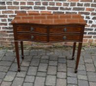 Regency style serpentine fronted side table L 100 cm D 47 cm H 86 cm