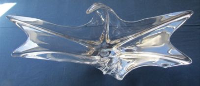 French glass splash bowl L 51 cm