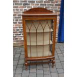 Small display cabinet on cabriole legs H 136 cm W 68 cm D 32 cm