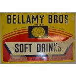 1960's Bellamy Bros of Grimsby, Louth, Boston, Skegness & Grantham aluminium printed sign (unused)