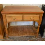 Pine kitchen work island 102cm by 60cm Ht 86cm