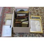 Box of various sized picture / photo frames