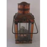 Davey & Co London copper oil lamp H 37 cm