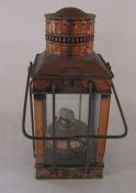 Davey & Co London copper oil lamp H 37 cm